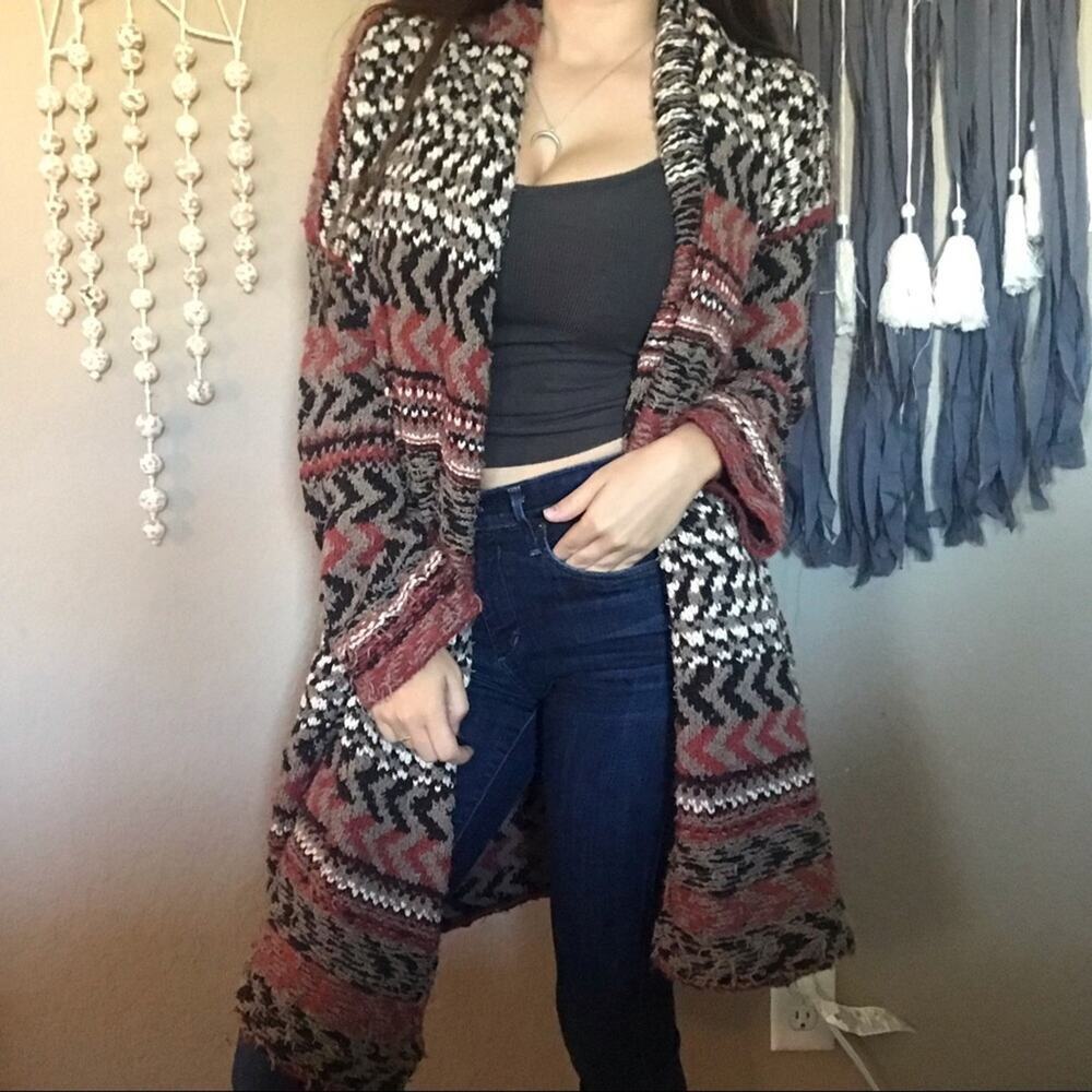 Free People chunky pattern long cardigan - Picture 7 of 8